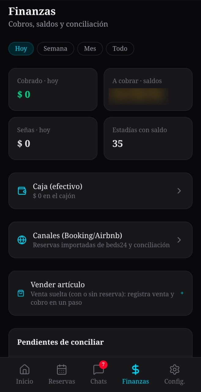 Finanzas: cobros, saldos y caja
